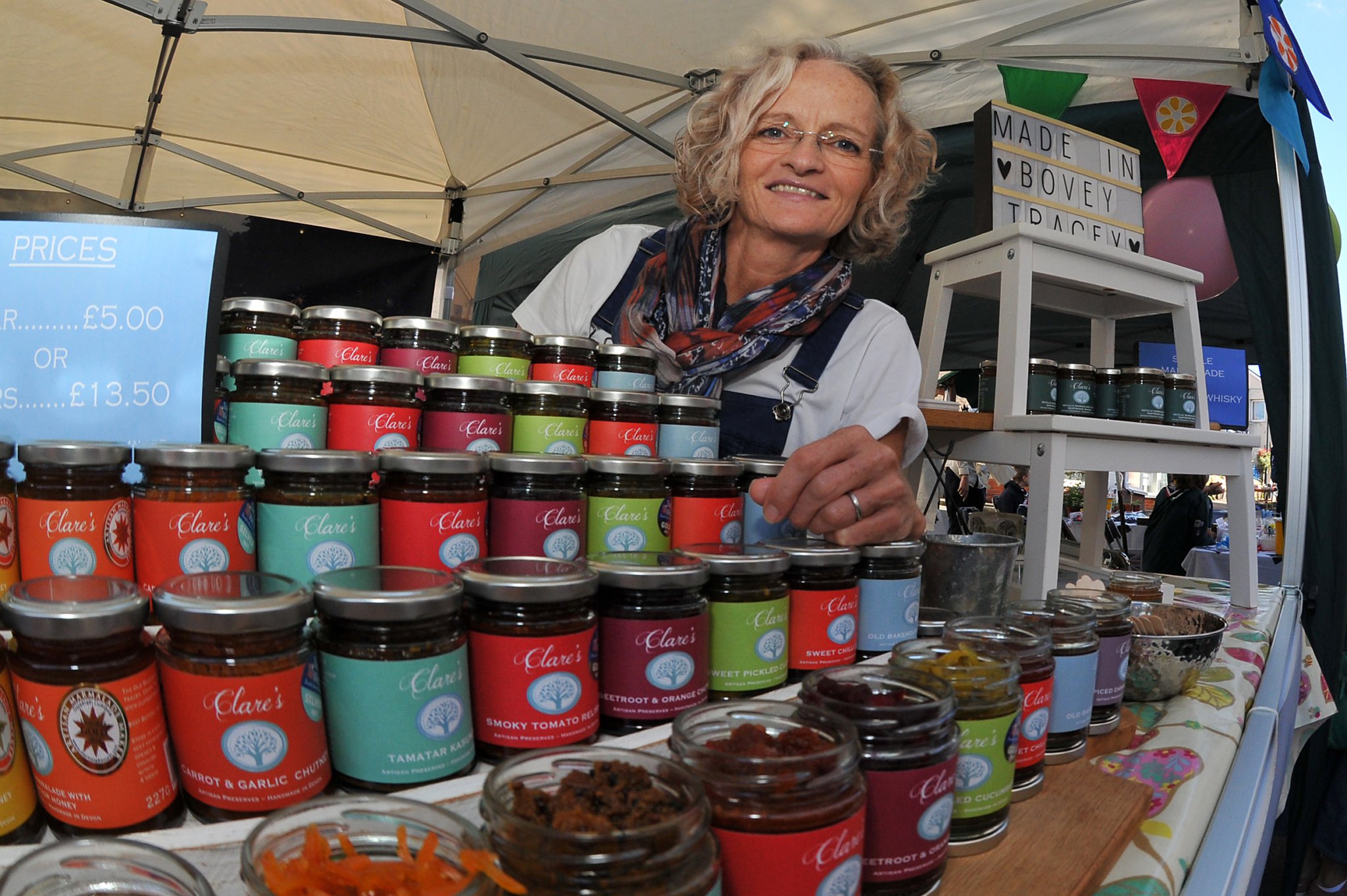 Photo: Steve Pope MDA100922A_SP012
Nourish Food Festival at Bovey Tracey. Claire Gauly from Bovey-based Claire's Preserves