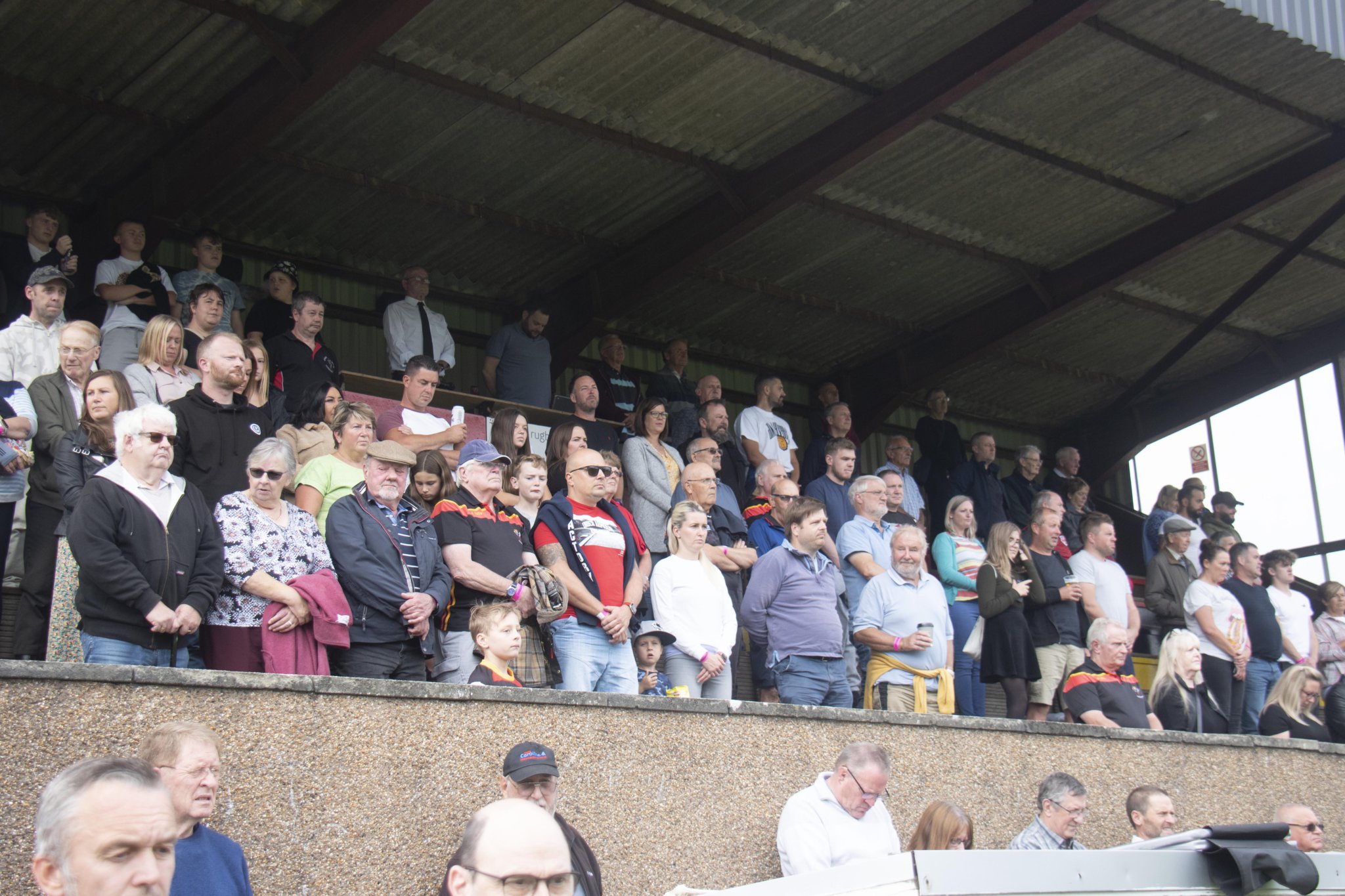 People gathered at the Forest Council offices on Sunday to hear the proclamation of the new King.