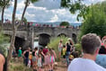 Carnival atmosphere at Crickhowell duck race