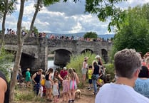 Carnival atmosphere at Crickhowell duck race