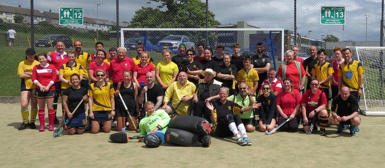 Abergavenny Hockey Club members have found a new pitch on which to play their home games at Monmouth Leisure Centre.