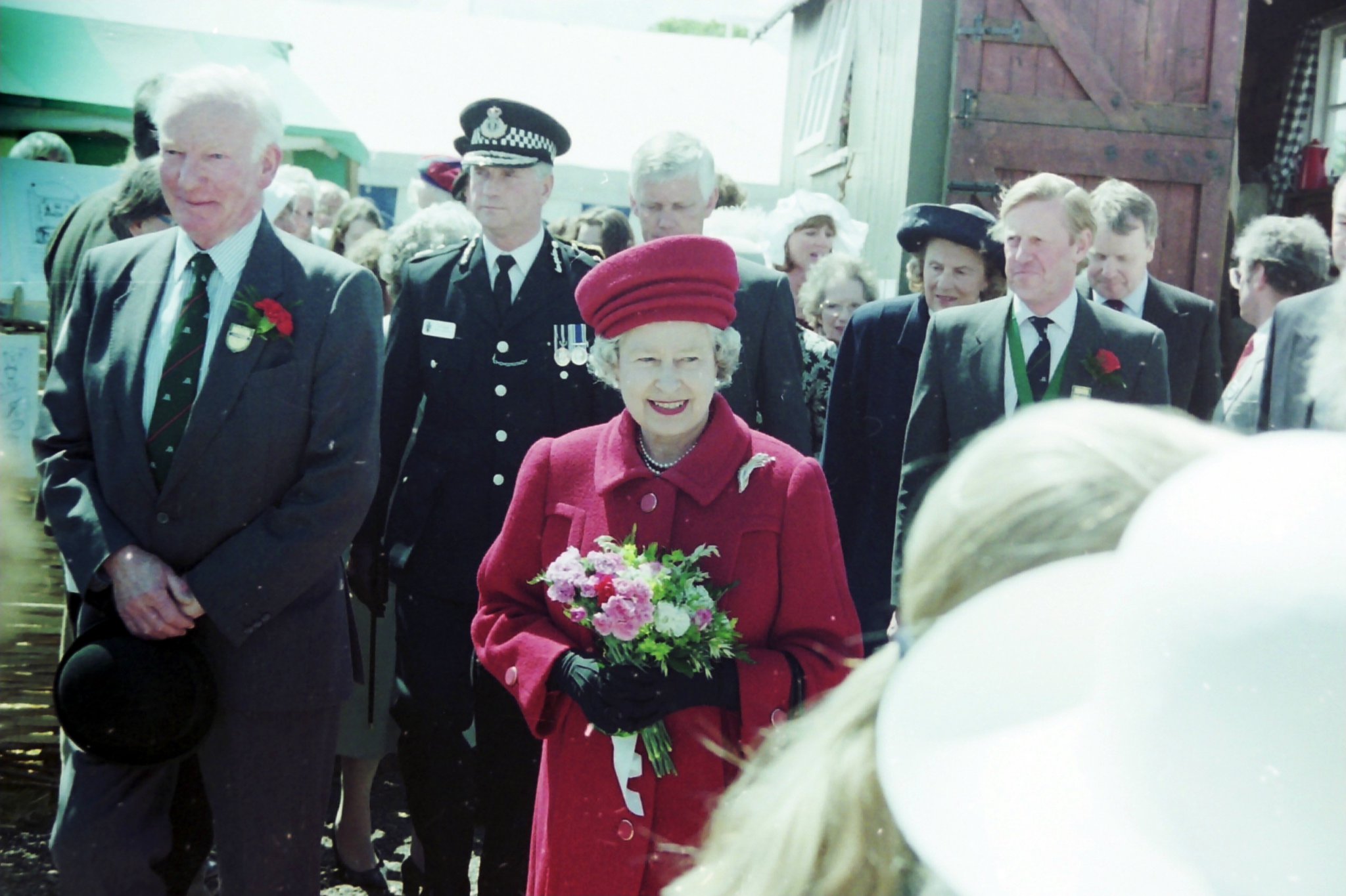 The Queen planting a tree at the Devon County Showground in May 1995. DSC02860