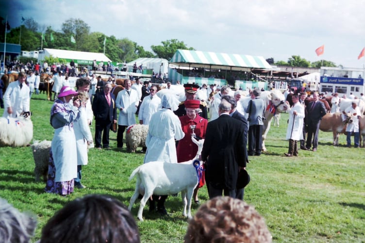 The Queen planting a tree at the Devon County Showground in May 1995. DSC02860