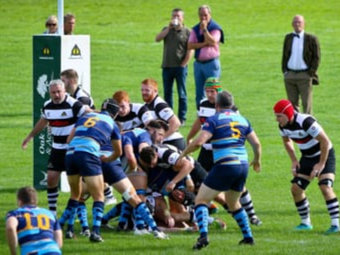 The Guildford forwards pound the Farnham line