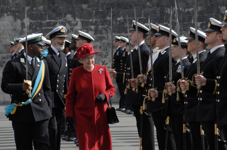 Her Majesty attending the 2008 Pass Out Parade at the BRNC