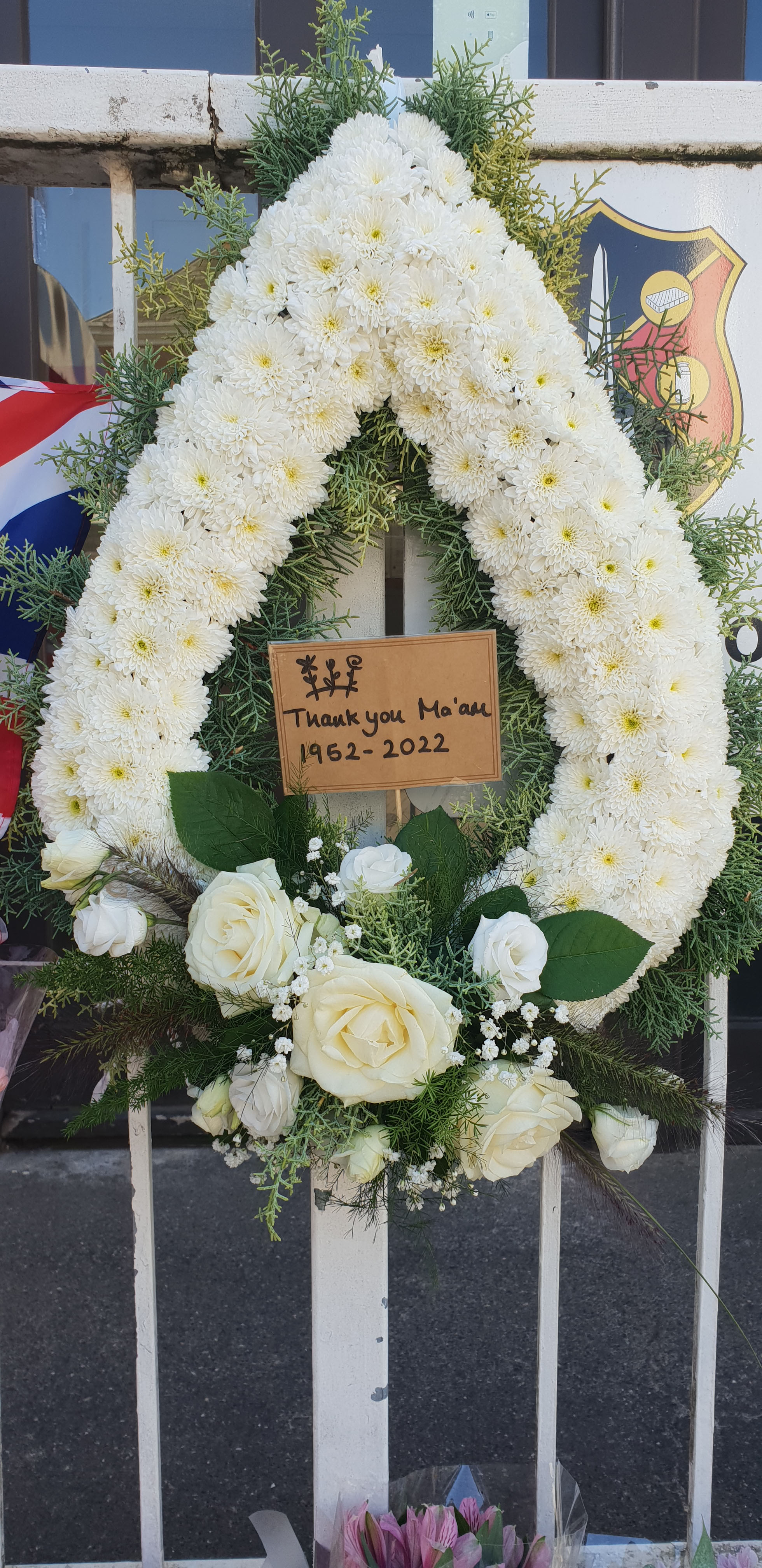 A tribute at Wellington