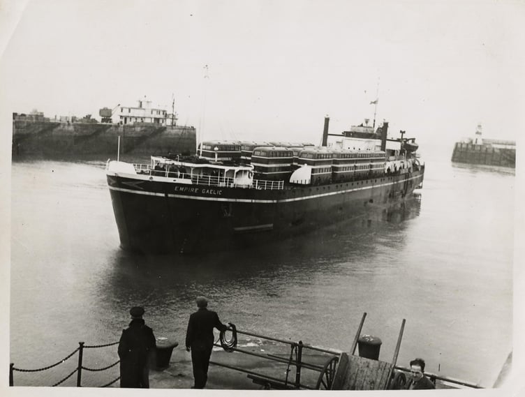 Buses on a boat