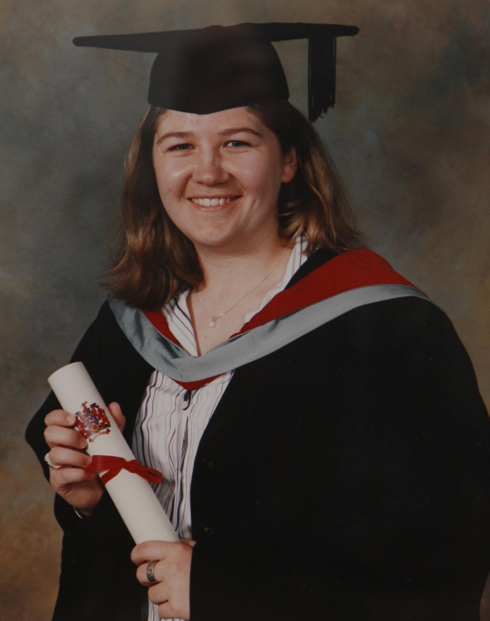 Fiona Bone police woman killed in Manchester copy photograph of her graduation picture.