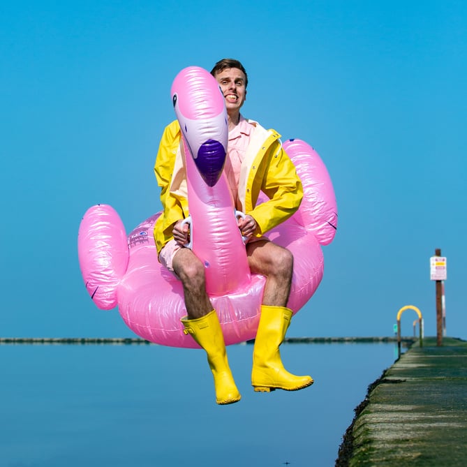 Harry Baker publicity picture for Unashamed tour 2022.