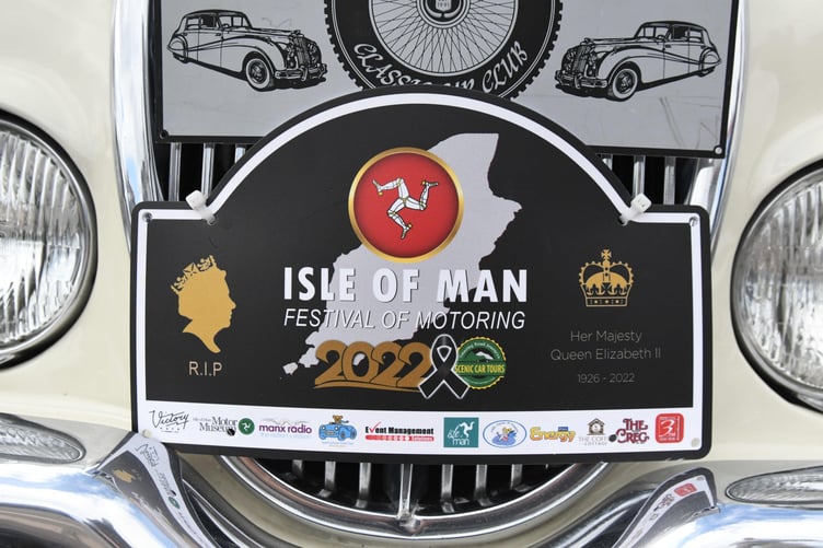 The 2022 Isle of Man Festival of Motoring car display on Douglas Promenade - Jaguar 3.8 litre from Basingstoke Classic Car Club