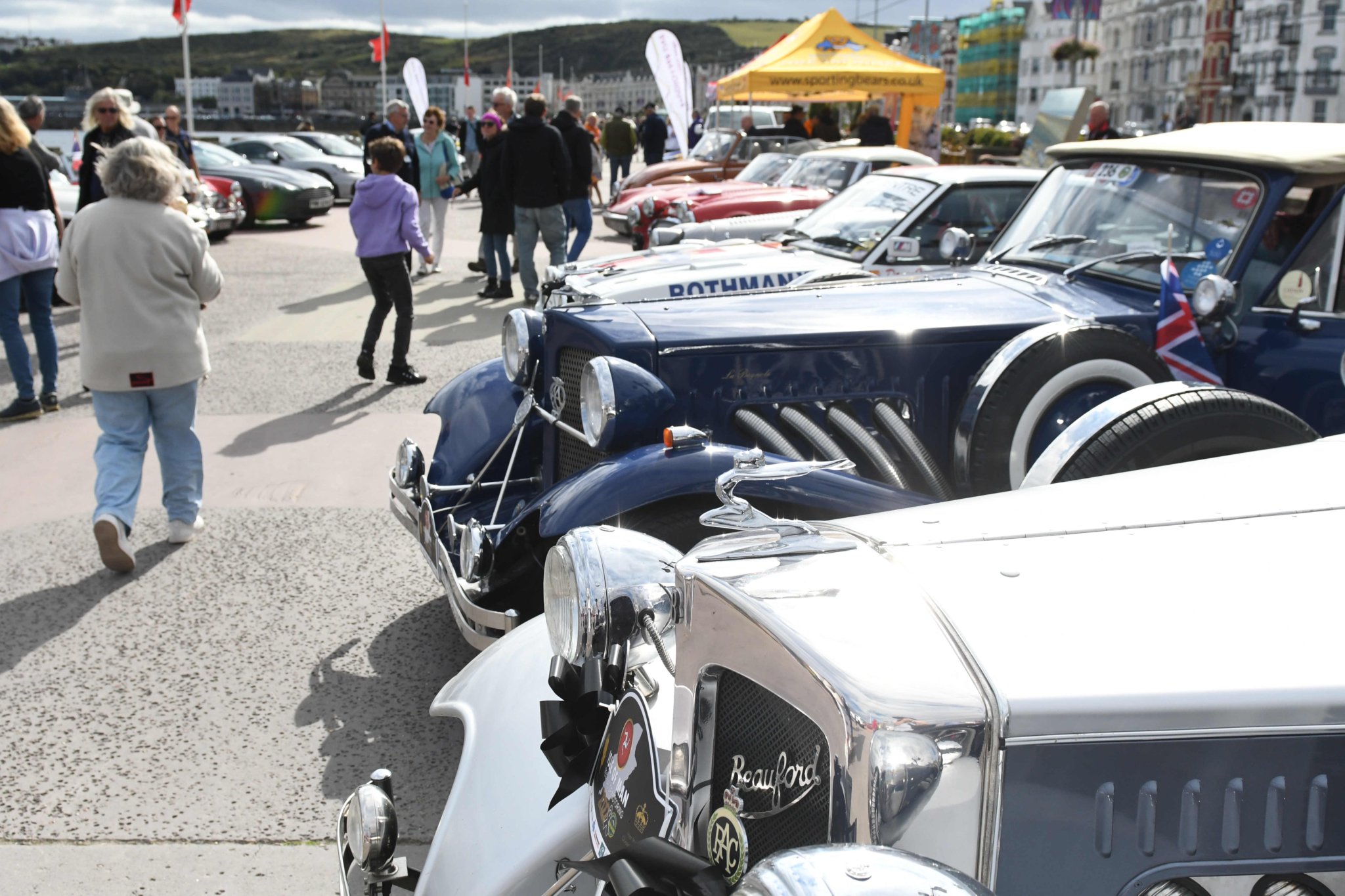 The 2022 Isle of Man Festival of Motoring car display on Douglas Promenade - Beauford four door open tourer