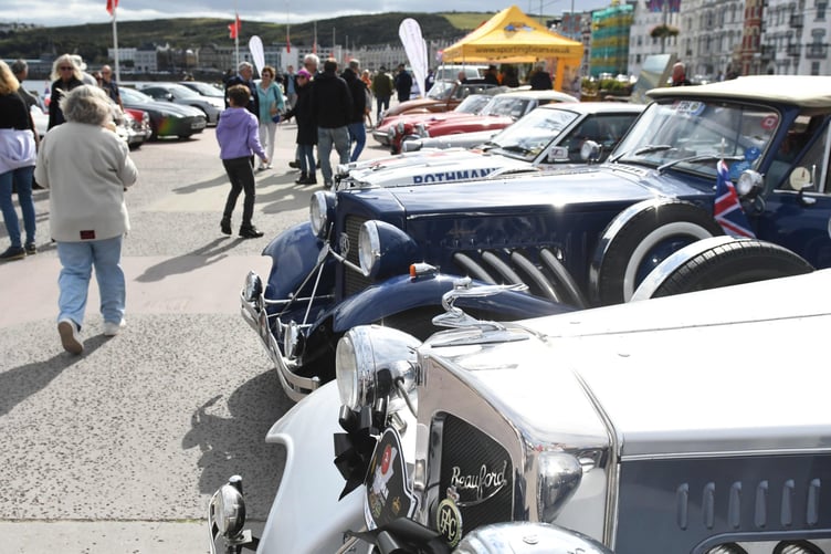 The 2022 Isle of Man Festival of Motoring car display on Douglas Promenade - Beauford four door open tourer
