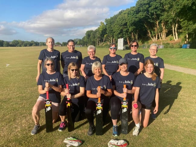 Alton Cricket Club’s softball players pose proudly in their new kit – but there is a devastating personal story behind the sponsorship deal