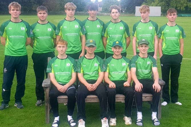 Back row: Zac Le Roux, Ollie Hinchliffe, Bertie Chilcott, James Goldsworth, Alex Macadam, Henry Hinchliffe and Ferdy Marshall. Front: Will Houghton, Ryan Littlewood, Olly Ryman and Harry Chilcott