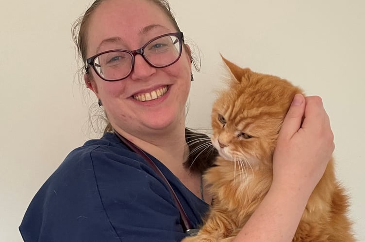 Kathilynn Teeling with Bernard