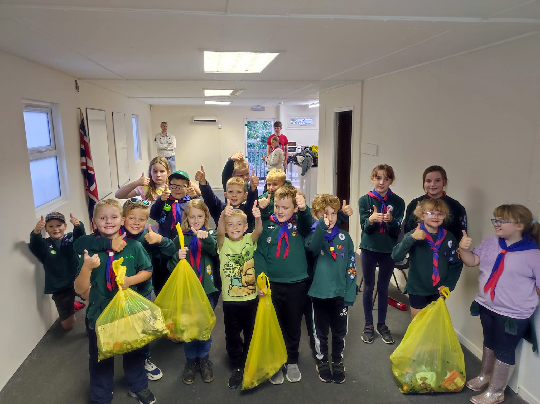 1st Camelford scouts took part in a litter pick for the community