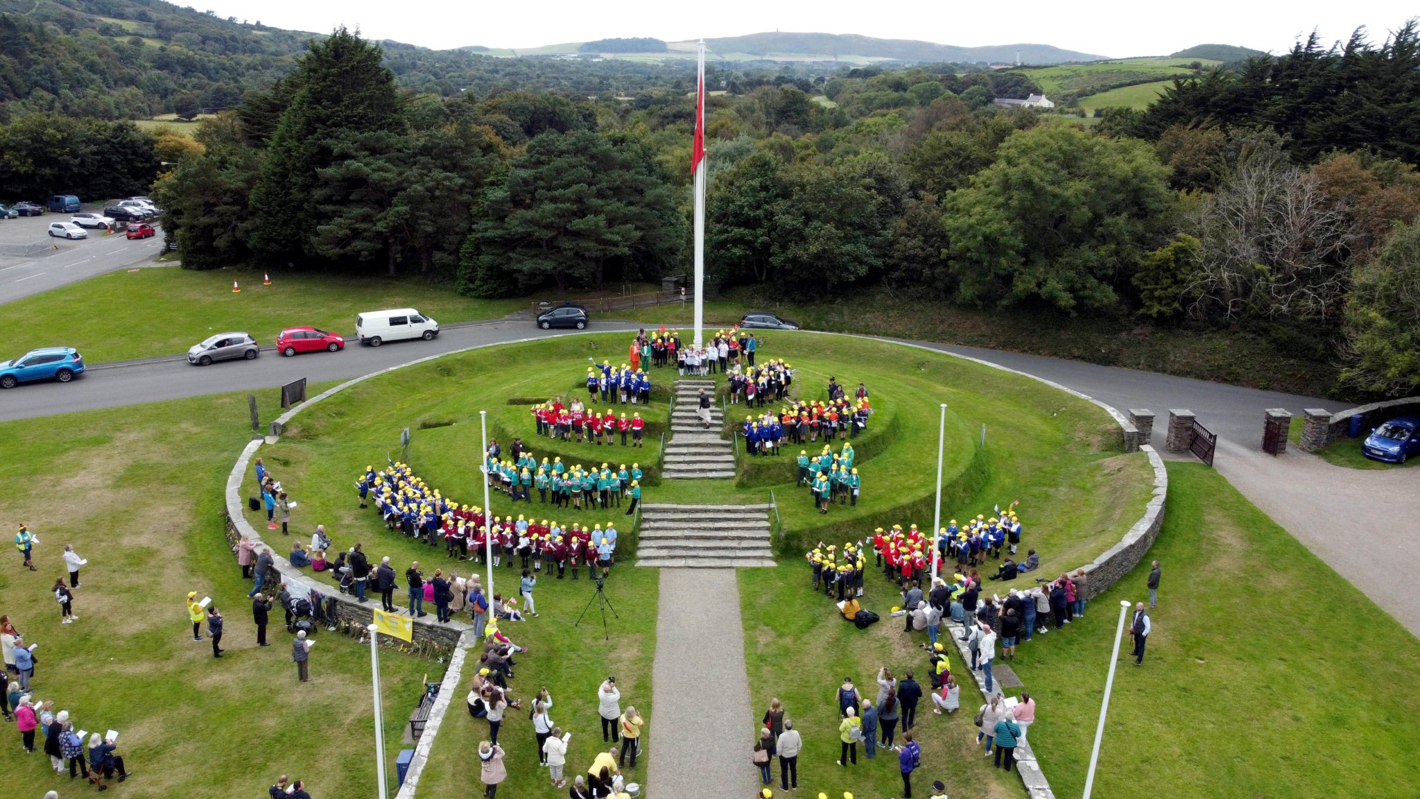 The multi-school ‘One Day One Choir’ event at Tynwald Hill for International World Peace Day -