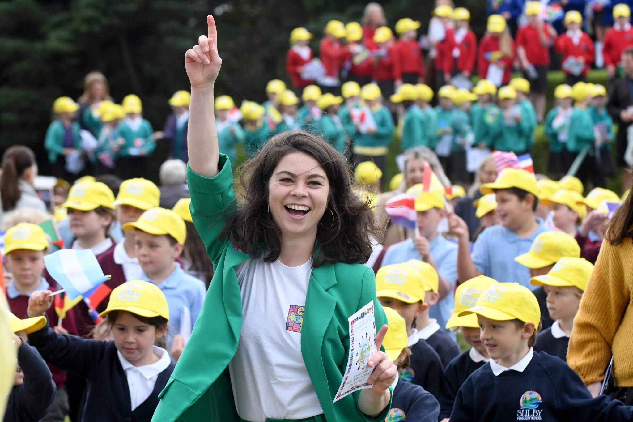 The multi-school ‘One Day One Choir’ event at Tynwald Hill for International World Peace Day -