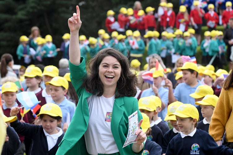 The multi-school ‘One Day One Choir’ event at Tynwald Hill for International World Peace Day -