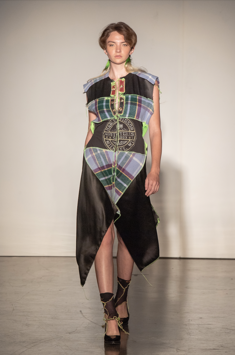 Panelled (party in the back) Shirt Dress from the 'Noa Nostalgia' collection by Shannen Maria Samuel. Photo: Oxford Fashion Studio