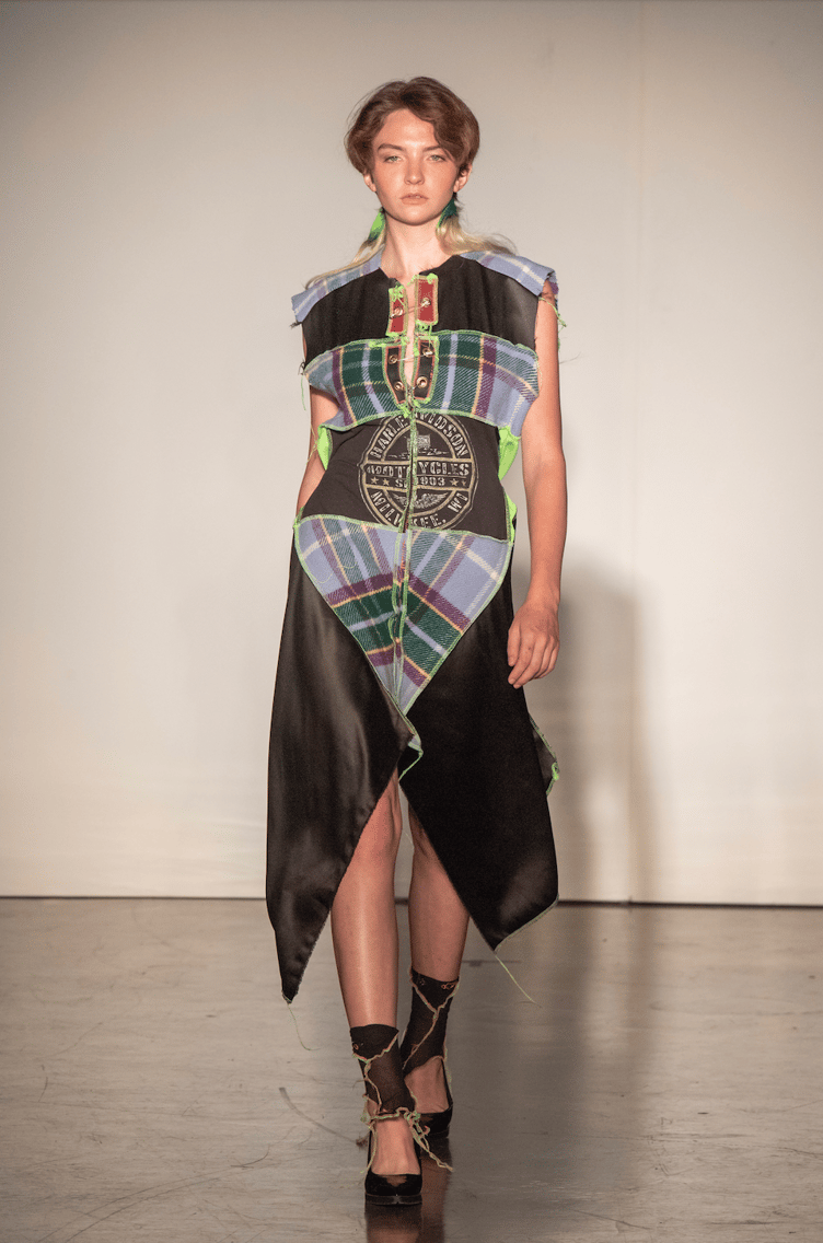 Panelled (party in the back) Shirt Dress from the 'Noa Nostalgia' collection by Shannen Maria Samuel. Photo: Oxford Fashion Studio
