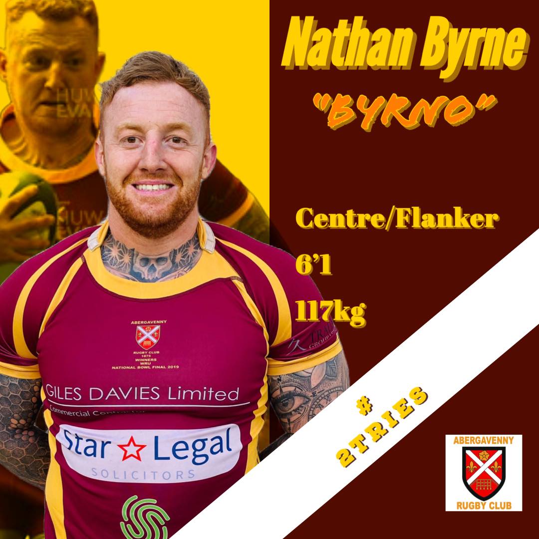 Ryan Morgan, left, and Nathan Byrne scored tries for Aber