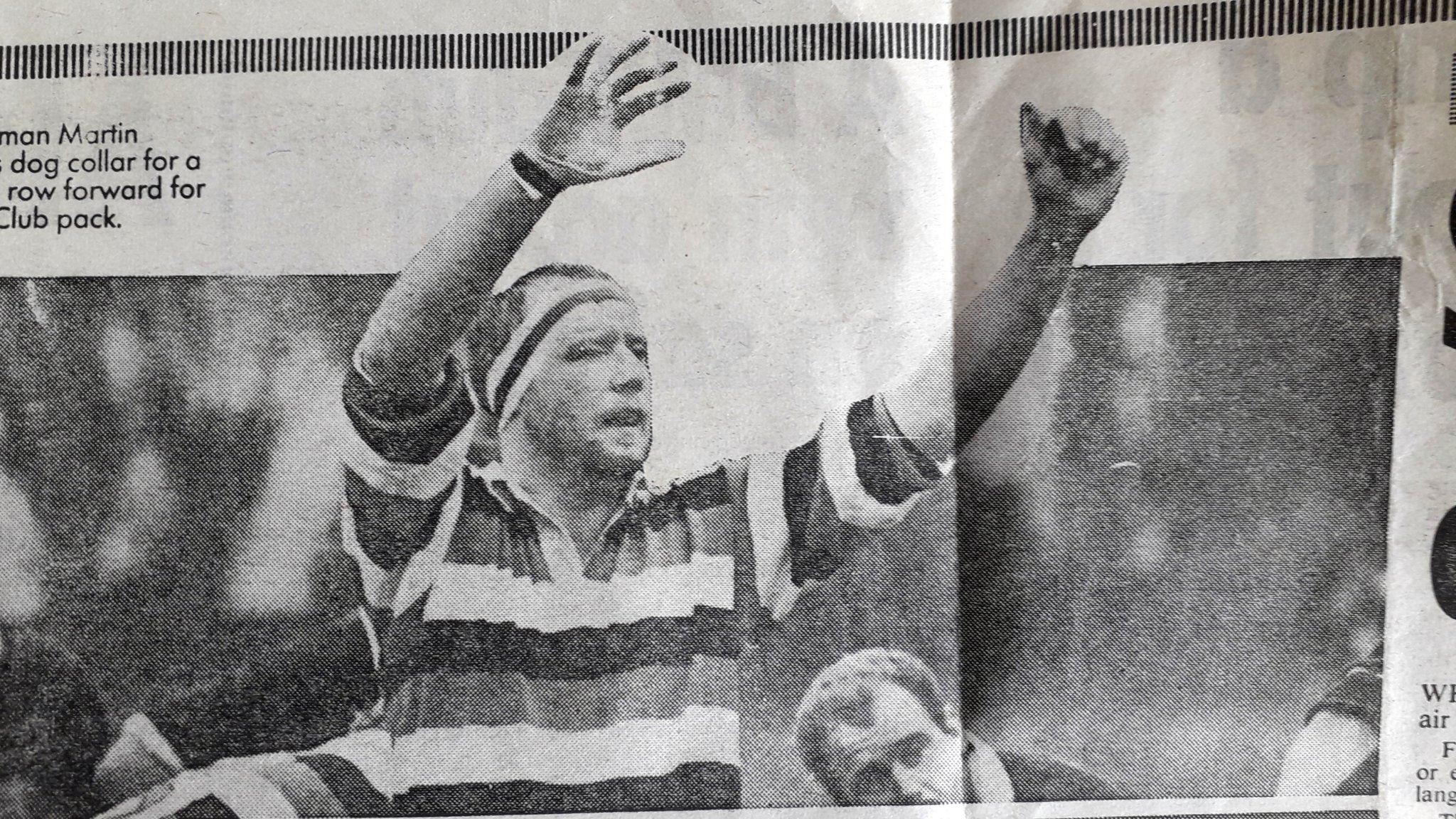 Above: Martin Beaumont, rugby player and inset left, in his day job as a man of the cloth.