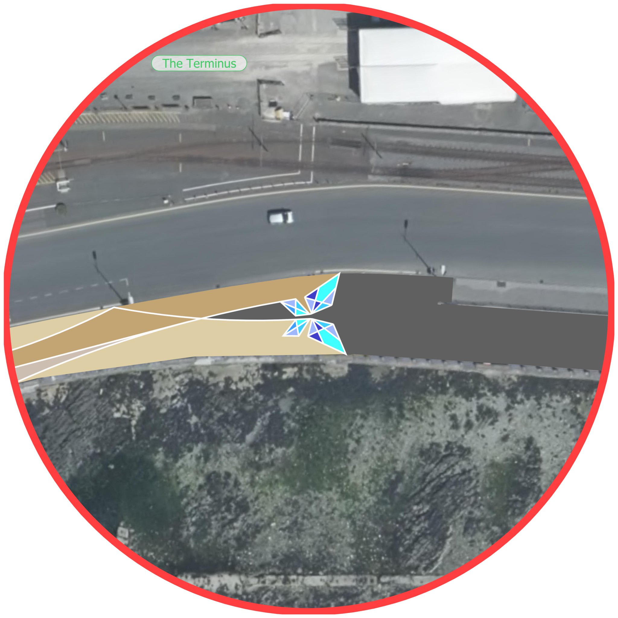 Designs for the promenade walkway include a symbol of Fand, the mythical wife of Manannan