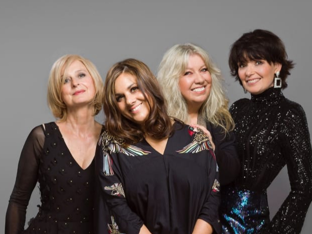 Publicity picture for 2022 Woman To Woman concert tour. From left: Julia Fordham, Rumer, Judie Tzuke and Beverley Craven.