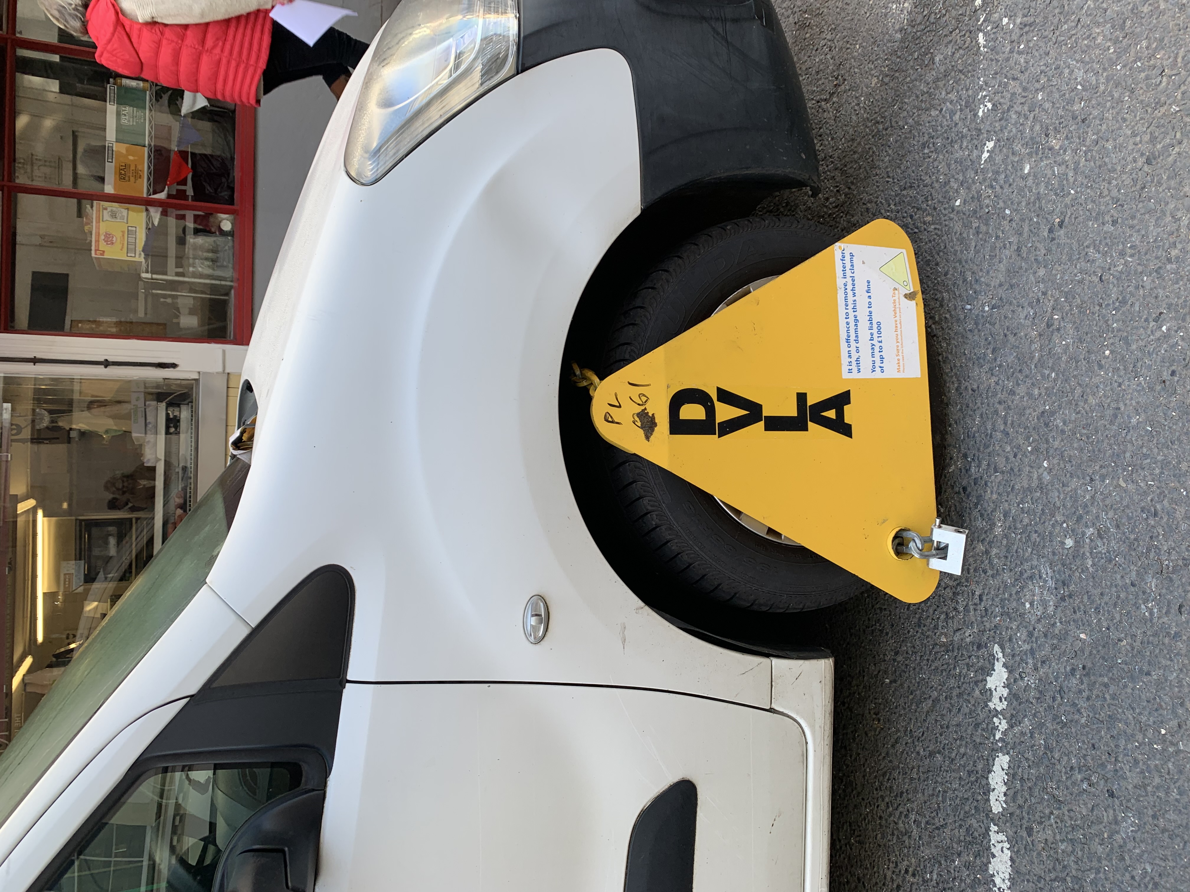 Clamped cars in Kingsbridge