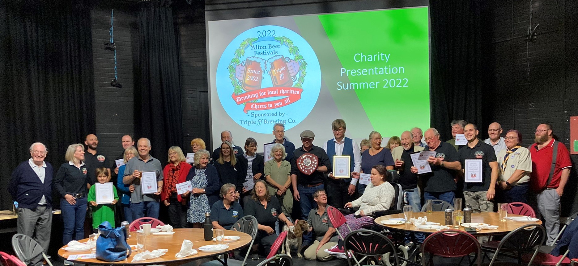 Cheques presented to Alton Summer Beer Festival beneficiaries 