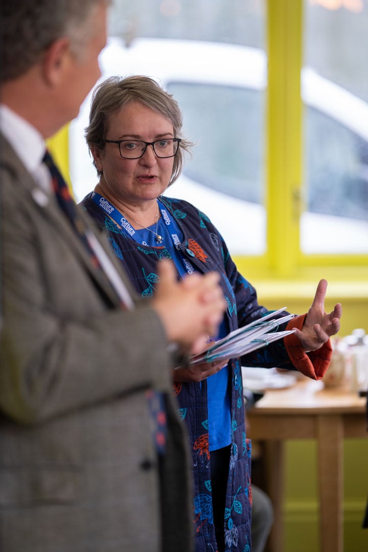 Director of Culture Vannin, Dr Breesha Maddrell, celebrated the organisation's 40th anniversary