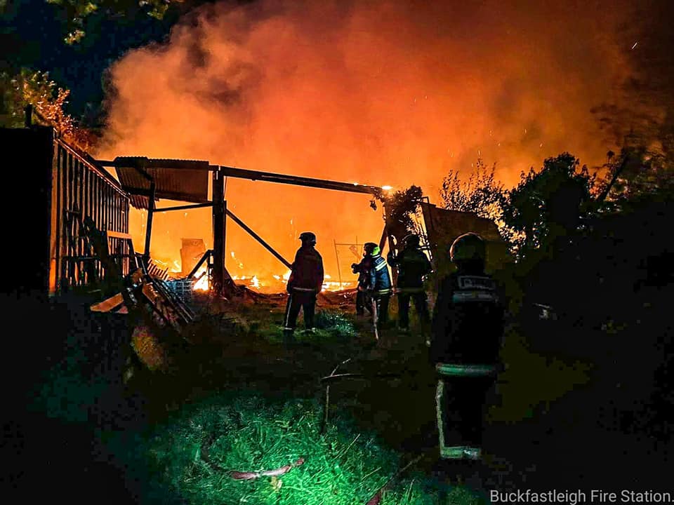 Barn Fire South Brent
