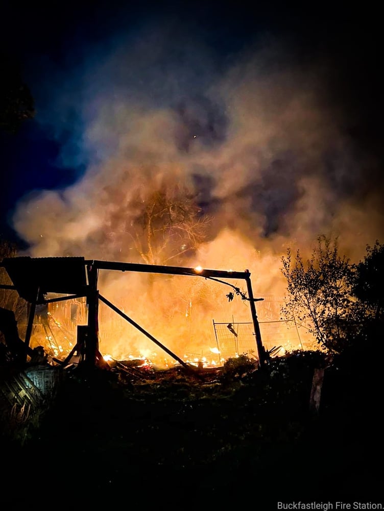 Barn Fire South Brent