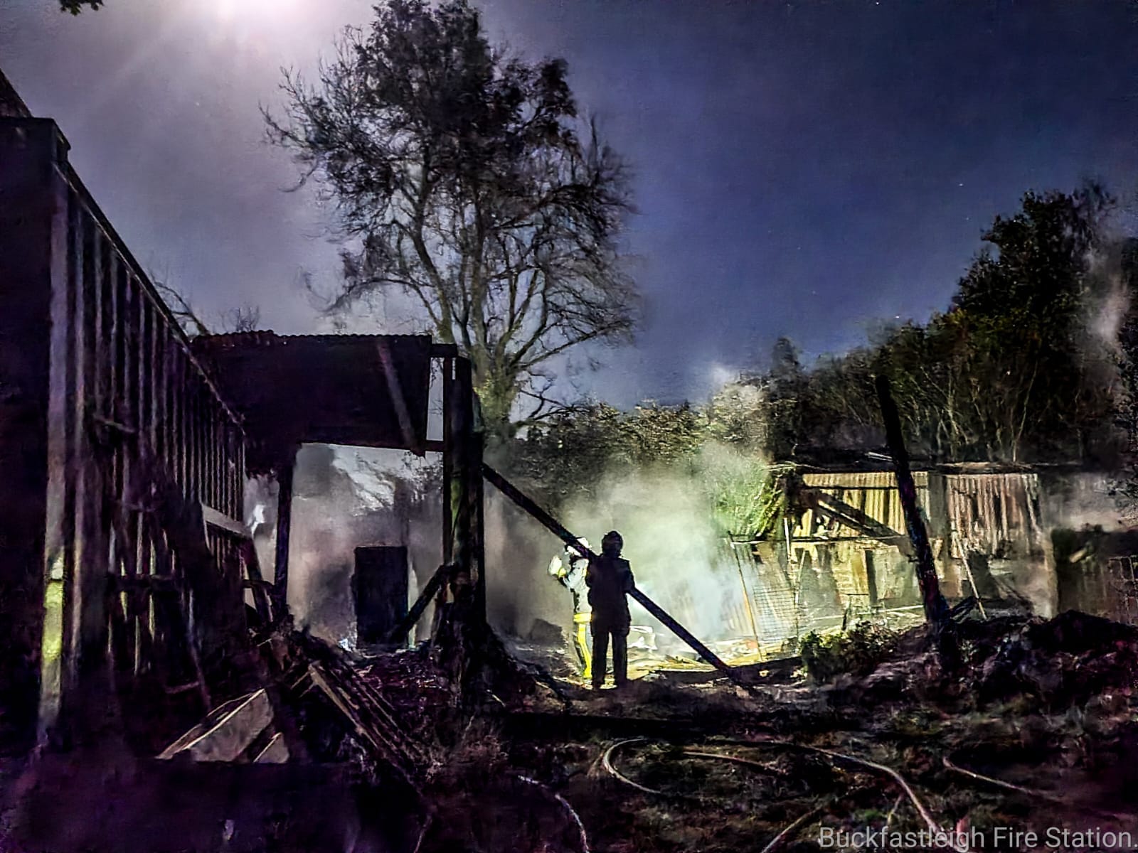 Barn Fire South Brent