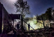 Barn destroyed in South Brent blaze