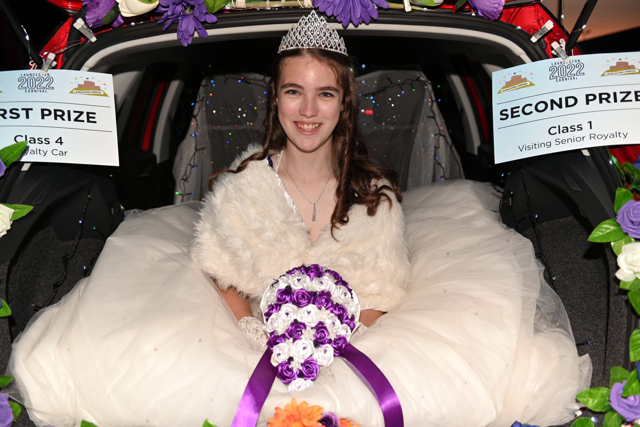 Deligted with taking the prize for best Royalty car and Visiting Senior Royalty is Shannon Pearce of Pool
