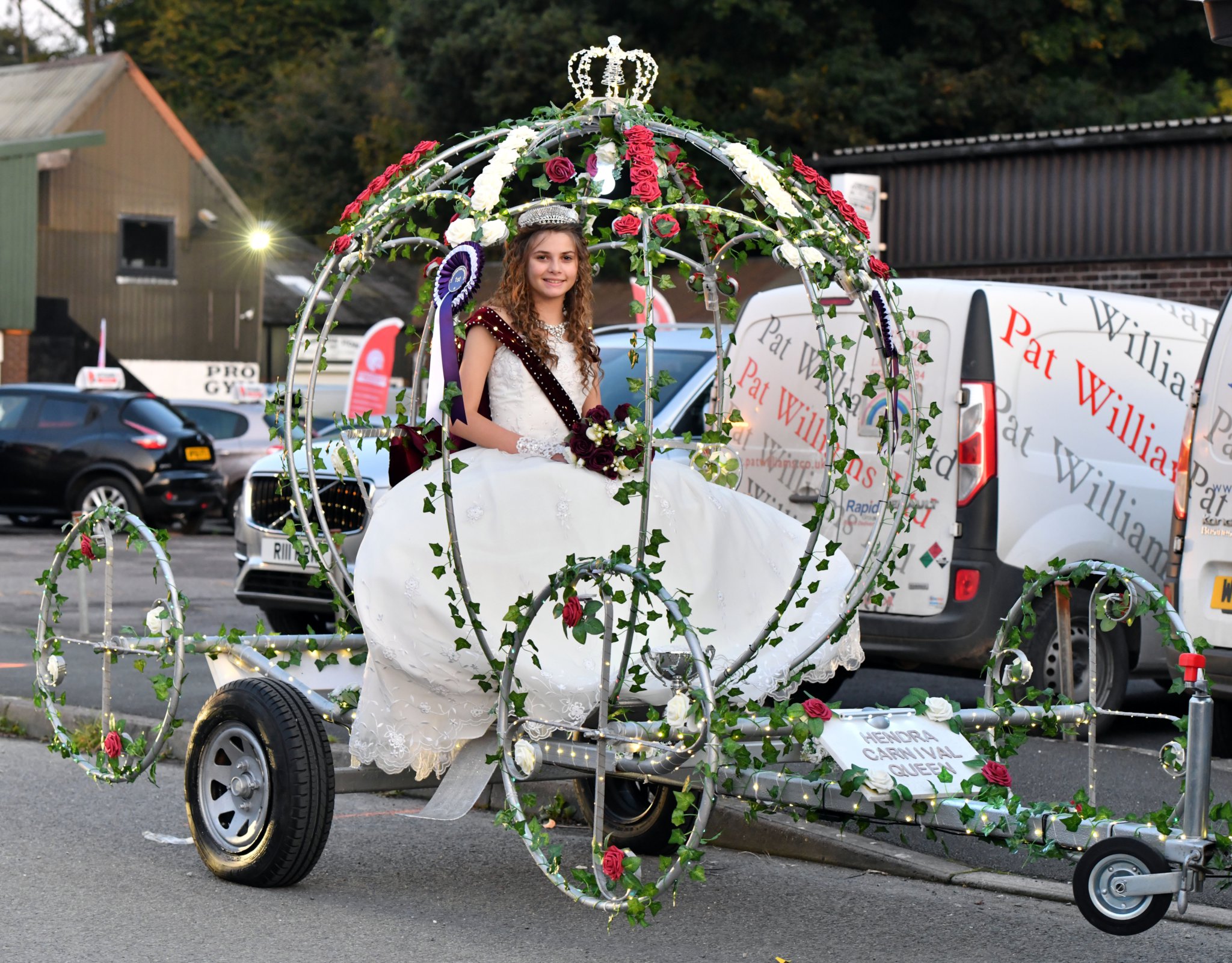 Molly Nottle with her amazing carriage from Hendra
