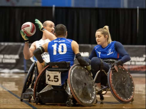 <p>Kylie Grimes competing at the Canada Cup </p>