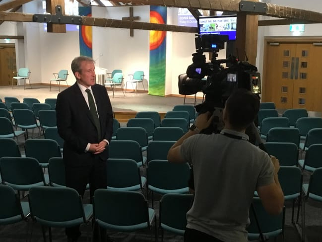 MP Damian Hinds at the COP26 East Hampshire event