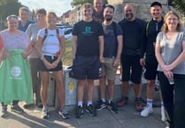Headley triathlon team celebrate with King Alfred in Winchester