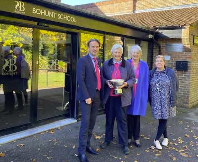 Liphook Women’s Institute Centenary Cup is presented to Bohunt School