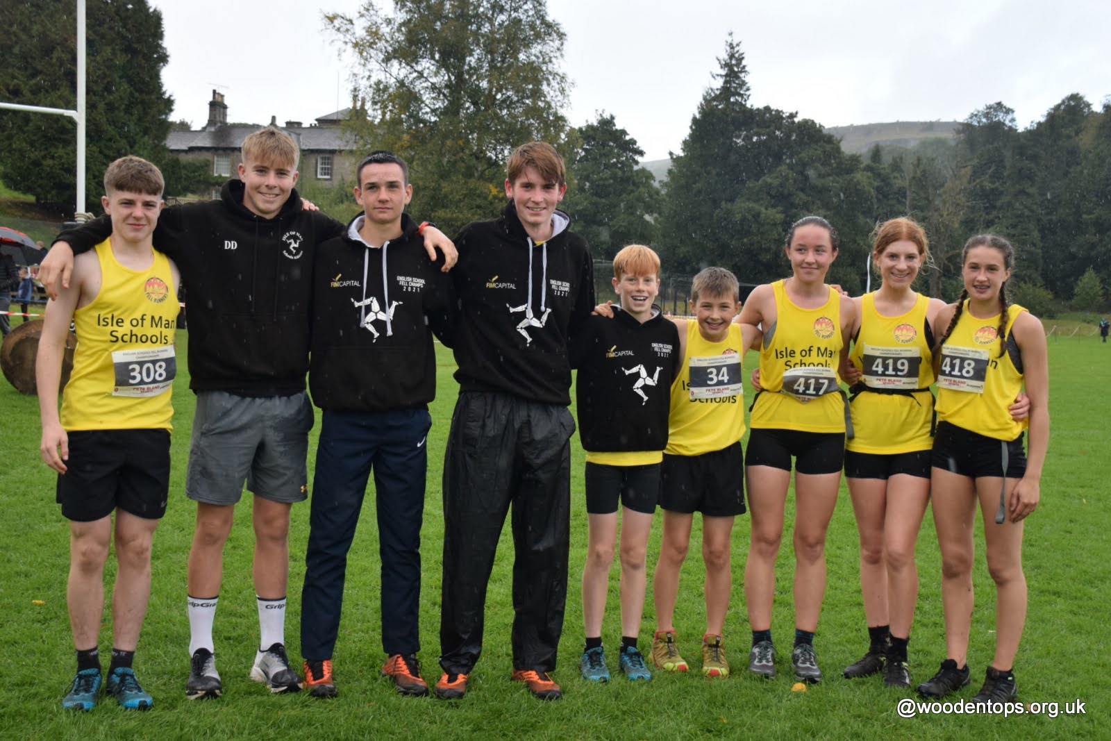 Isle of Man Schools fell running team, Giggleswick October 2022