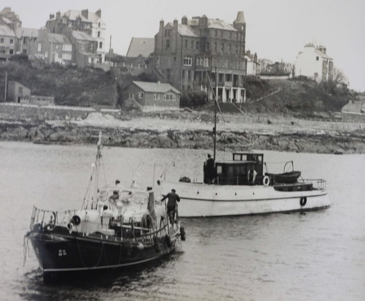 Colby Cubbin 2 tows a casualty into Port St Mary. Photo: Port St Mary RNLI