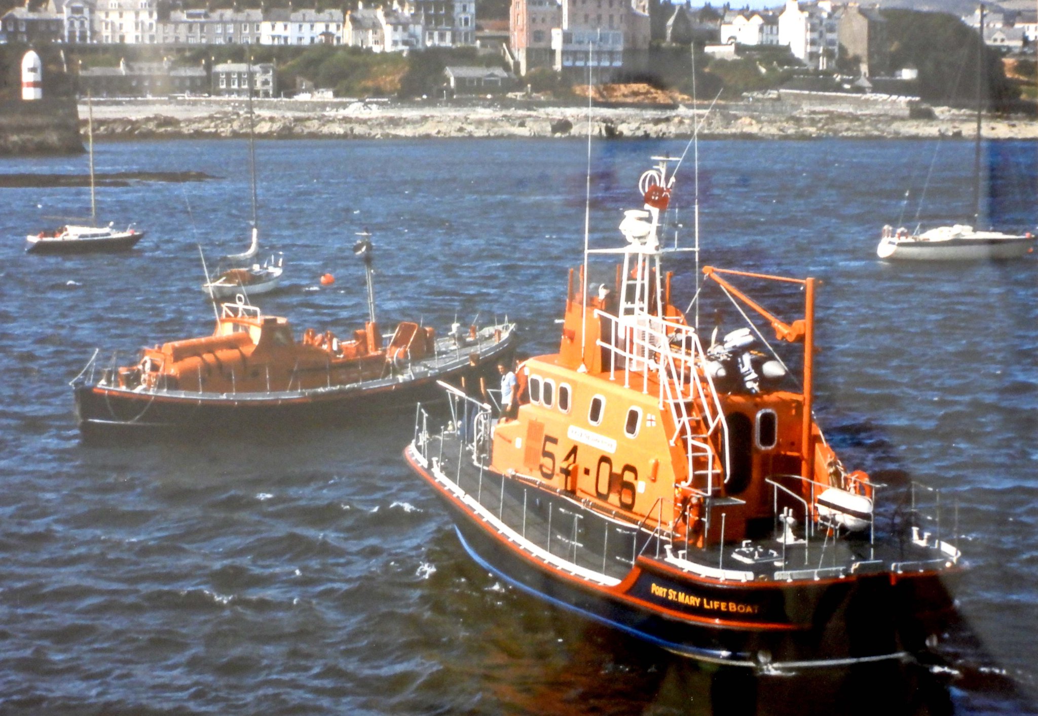 The Colby Cubbin 2 on the day in 1976 when she was replaced by an Arun class lifeboat. Photo: Port St Mary RNLI