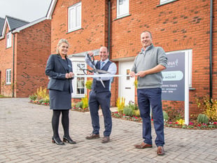 Ceremony to mark the opening of new energy efficient housing