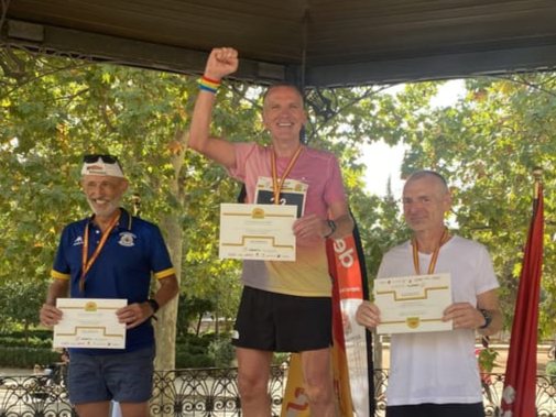 Simon Scott after winning the over-55 class in Andalucia