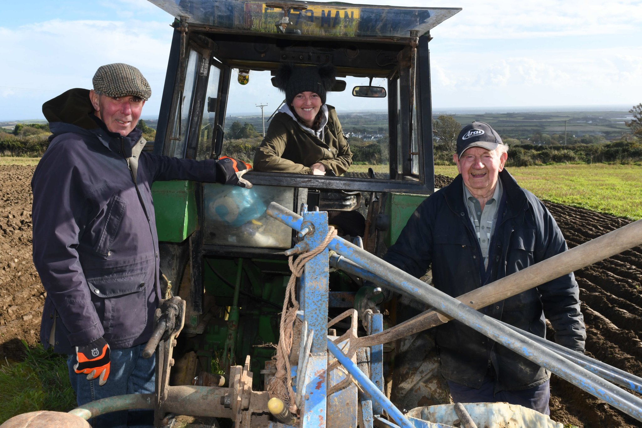 The Southern Vintage Engine and Tractor Club’s annual ploughing match at Ballavayre, Colby - Peter Ford, Emma Faragher and Ronnie Fairbairn