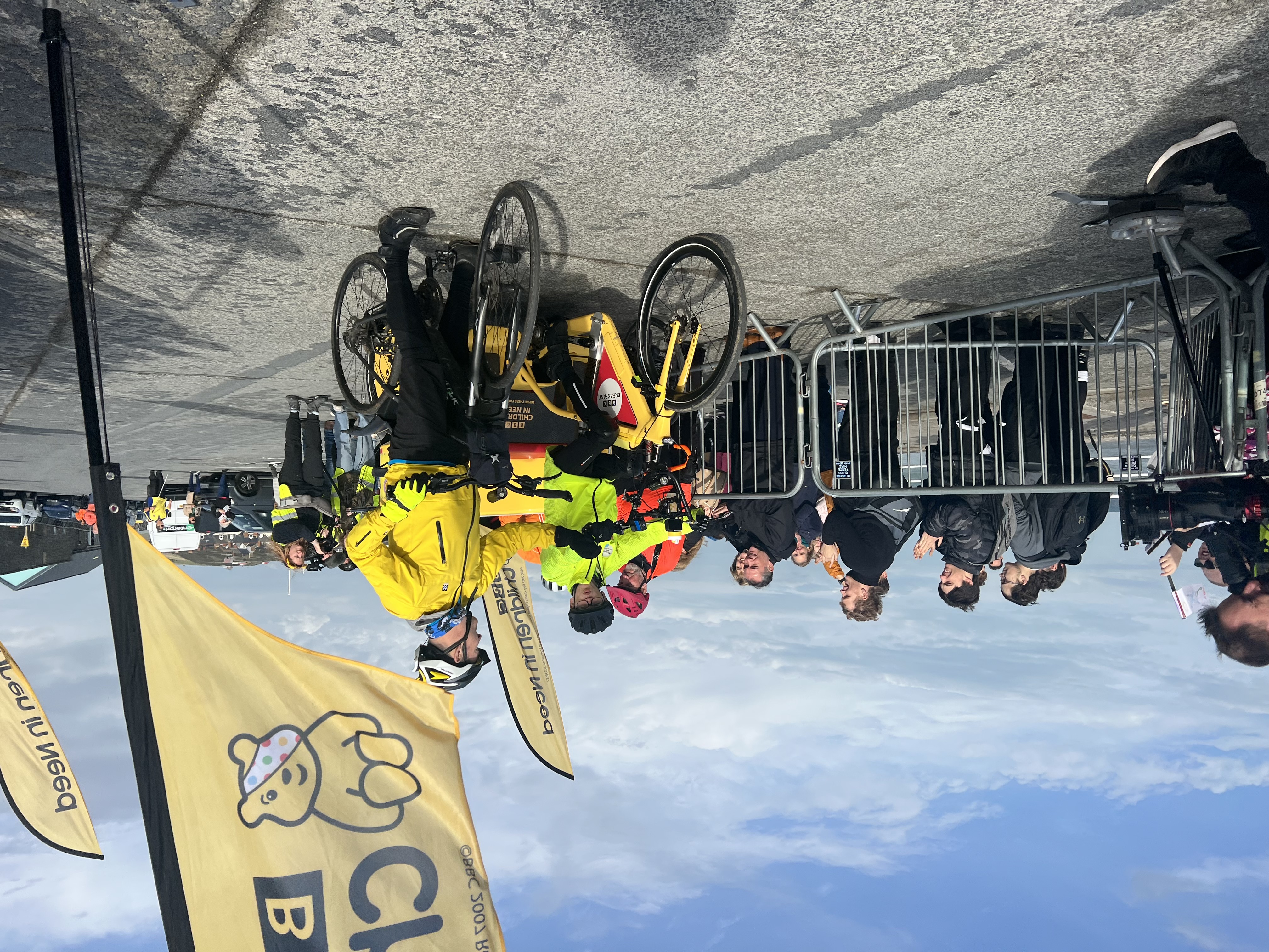 Kai taking on the Rickshaw Challenge in Aberystwyth on Wednesday