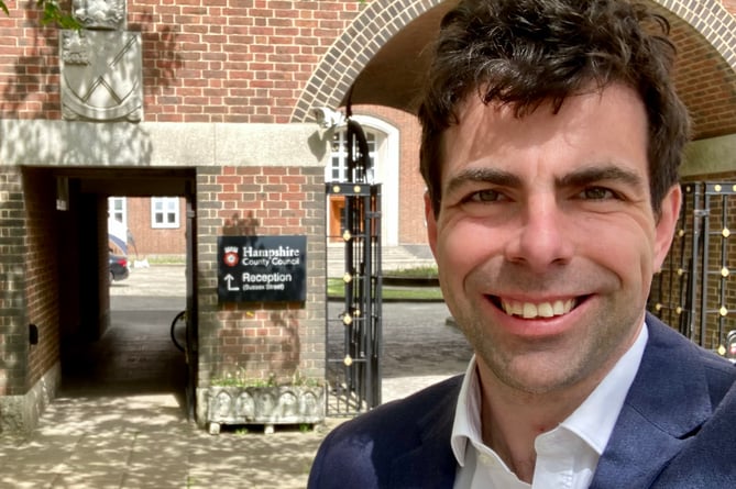 Whitehill, Bordon and Lindford county councillor Andy Tree outside the Hampshire County Council offices in Winchester.